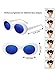 Blulu 12 Pairs Clout Oval Goggles Oval Kurt Mod Thick Frame Round Lens Sunglasses Oval Round Glasses Mod Sunglasses for Women Men Teenagers Girls Boys 12 Colors
