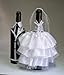 Magik Life Bride Groom Wine Bottle Covers- Wedding Gifts For the Couple- Fun Wine Bottle Covers- Centerpieces Decorations- Wine décor -Royal White