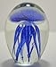Glass Jellyfish Paperweight Blue 3.5 Glows in the Dark by Incrediblegifts.com