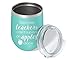 Teacher Wine Glass Tumbler - Funny Teaching and Apple Engraved on 12oz Stemless Cup - Teachers Gifts for Women