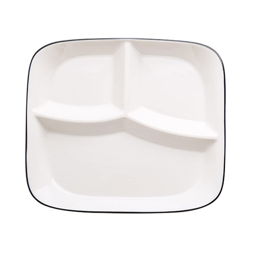 OnePine Healthy Eating Plate Ceramic, Diet Dinner Plate with 3 Compartment, Portion Control Plates for Adults Weight Loss