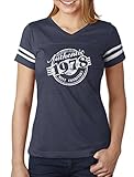 Tstars - 40th Birthday Gift 1978 Mint Condition Women Football Jersey T-Shirt Medium Navy/White