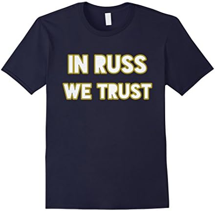 Men's In Russ We Trust T-Shirt | Fitted Large Navy