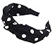 STHUAHE Pack of 5 Women Girls Handmade Wide Dot Chiffon Cloth Cross Knot Hair Hoop Hairband Headband Headwear Hair Accessories (5 Color)