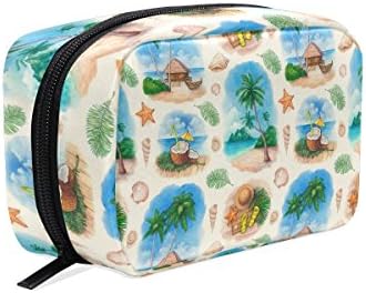 LORVIES Tropical Pattern Cosmetic Pouch Clutch Makeup Bag Travel Organizer Case Toiletry Pouch for Women