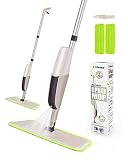 Hardwood Spray Mop for Floor Cleaning, CXhome Microfiber Mop for Tile Floors, Wet Dry Mop with Sprayer and 2 Mop Pads, 1 Refillable Bottle