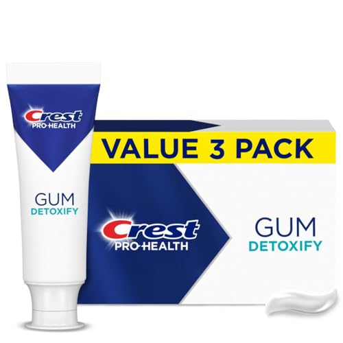 CREST PRO-HEALTH GUM DETOXIFY DEEP CLEAN TOOTHPASTE, 4.8 OZ PACK OF 3 – ANTICAVITY, ANTIBACTERIAL FLOURIDE TOOTHPASTE, CLINICALLY PROVEN, GUM AND ENAMEL PROTECTION, PLAQUE CONTROL