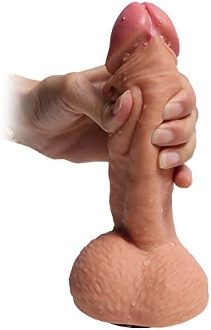 8 inch Silicone Dild¨° Realistic Silicone Dild¨° Huge C-ock Realistic Silicone P-Enis with Strong Base Cup for Beginner (Flesh 4)