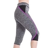 Women's Sports Slim Cropped Pants Tight Exercise