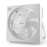 OPOLAR 8 Inch Desk Fan(Included Adapter), USB Operated, 4 Speeds+Natural Wind, Timer, Quiet Operation, Seven Blades, Adjustable Angle, Desktop Personal Cooling Fan for Office, Living Room, Bedroom