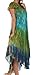 Sakkas 20831 Mika Ombre Floral Caftan Dress - Green - One Size