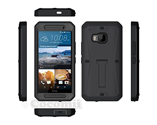 Cocomii Tank Armor HTC One M9 Case New [Heavy Duty] Premium Built-in Screen Protector Kickstand Dustproof Shockproof Bumper [Military Defender] Full Body Rugged Cover for HTC One M9 (Ta.Black) - Thumbnail 4