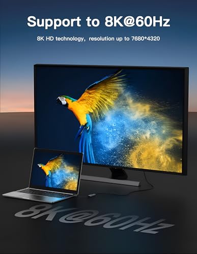 ✦ CIZMI 8K USB-C Male to DisplayPort Female Adapter | 8K@60Hz | USB-C To DP 1.4 | 32.4Gbps | Audio + Video | For Mobile, PC, Monitors, Projectors And More| 0.18m