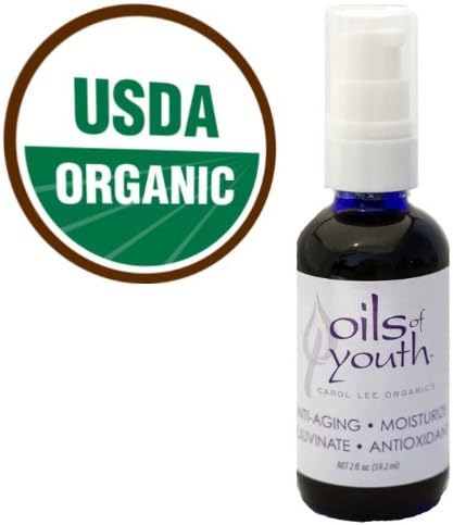 Organic Skin Care Moisturizer by Oils of Youth | 2 Ounce Serum Bottle | USDA Certified Organic Cleansing and Moisturizing Oils - Make-up Remover and Primer