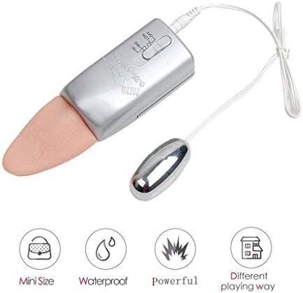 Tongue Vibrant Toy for Women, Mini Oral Licking Tongue Simulator with Love Egg Bullet, 3 Speed Vibrate Toy for Adult (Silver 11061)