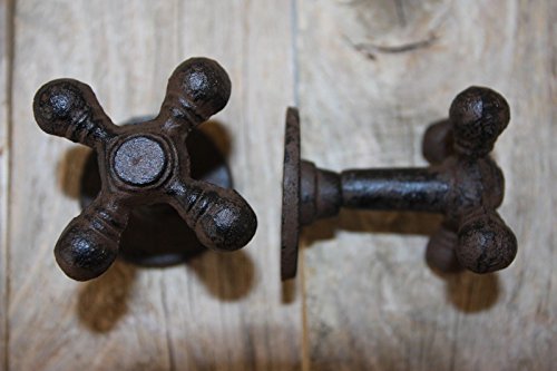 Southern Metal Farmhouse Kitchen Cabinet Knobs Pulls Cast Iron Faucet Handle (4 Pieces) H-89