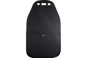 WINGOFFLY ZZ Lighting Car Kick Mats Seat Back Protectors Kick and Stain Protection for Children Or Adult with Pocket Universal Size(2 Pack,Black)