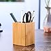 MaxGear Pen Holder for Desk Premium Bamboo Pencil Holder Pen Cup Makeup Brush Holder Desk Accessories & Workspace Organizers for Home, School & Office