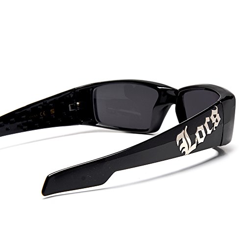 Gangsta Shades LOCS Hardcore Square Inset Dark Lens Sunglasses (2 Pack Black/Dark)