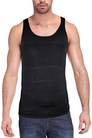 Modelshow Men's Body Shaper Vest for Weight Loss Slimming Shirt Compression Waist Underwear