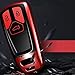 TurningMax Keyless Entry Remote Cases Smart Key Fob Cover with Keychain Full Protection Soft TPU Holder Shell for 3-Buttons Audi A4L TT A5 Q5L Q7 2016 2017 2018, etc – Red