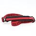 SPIbelt Sports / Running Belt - The Original No Bounce Belt - High-Visibility - Black Fabric/Red Zipper/Red Logo Band