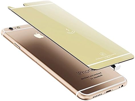 Fsnail Fast Wireless Qi Charger Devices with Transparent Cell Phone Cover Case Receiver for Iphone 6 6s Samsung Thin Charging Electronic Solution , Gold