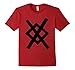 Mens Gungnir Symbol T-Shirt Norse Viking Odin Loki Thor Tee Large Cranberry