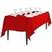 LinenTablecloth 60 x 102-Inch Rectangular Polyester Tablecloth Red