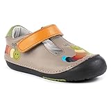 Momo Baby Unisex First Walker/Toddler Rainbow Caterpillar T-Strap Leather Shoes