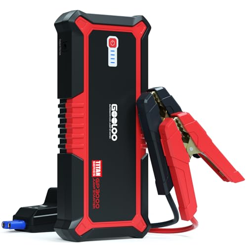 GOOLOO GP3000 Jump Starter, 3000A Peak Car Starter (9L Gas or 7L
