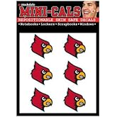 NCAA Louisville Cardinals Face Tattoos, Team Colors, One Size