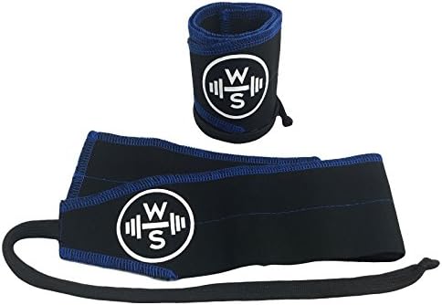 WODShop Premium Wrist Wraps by Durable Polyester & Cotton Blend Material | Great Wrist Support & Full Range of Motion | Ideal for Powerlifting, Weight Lifting, Bodybuilding & Crossfit | Men & Women
