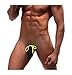 Arjen Kroos Men's Sexy Underwear G-String Thong T-Back (Black)