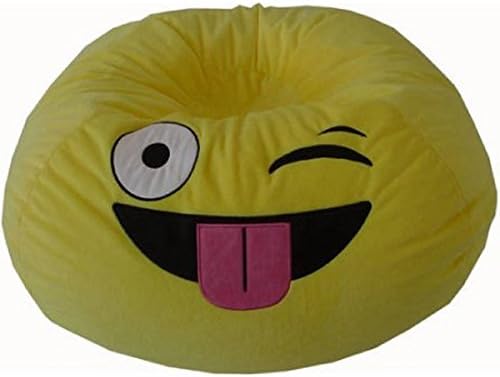 Silly Durable Polyester Fabric Double-Stitched Seams Ergonomic Seating Position Bean Bag, Dimensions 28Lx28Wx14H
