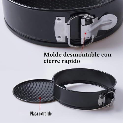 xocome Baking Pans - Set of 3 Round Cake Pans - 4/7/9 Inch - Non-Stick and Leak Proof Coating - Great for Baking Cheesecakes