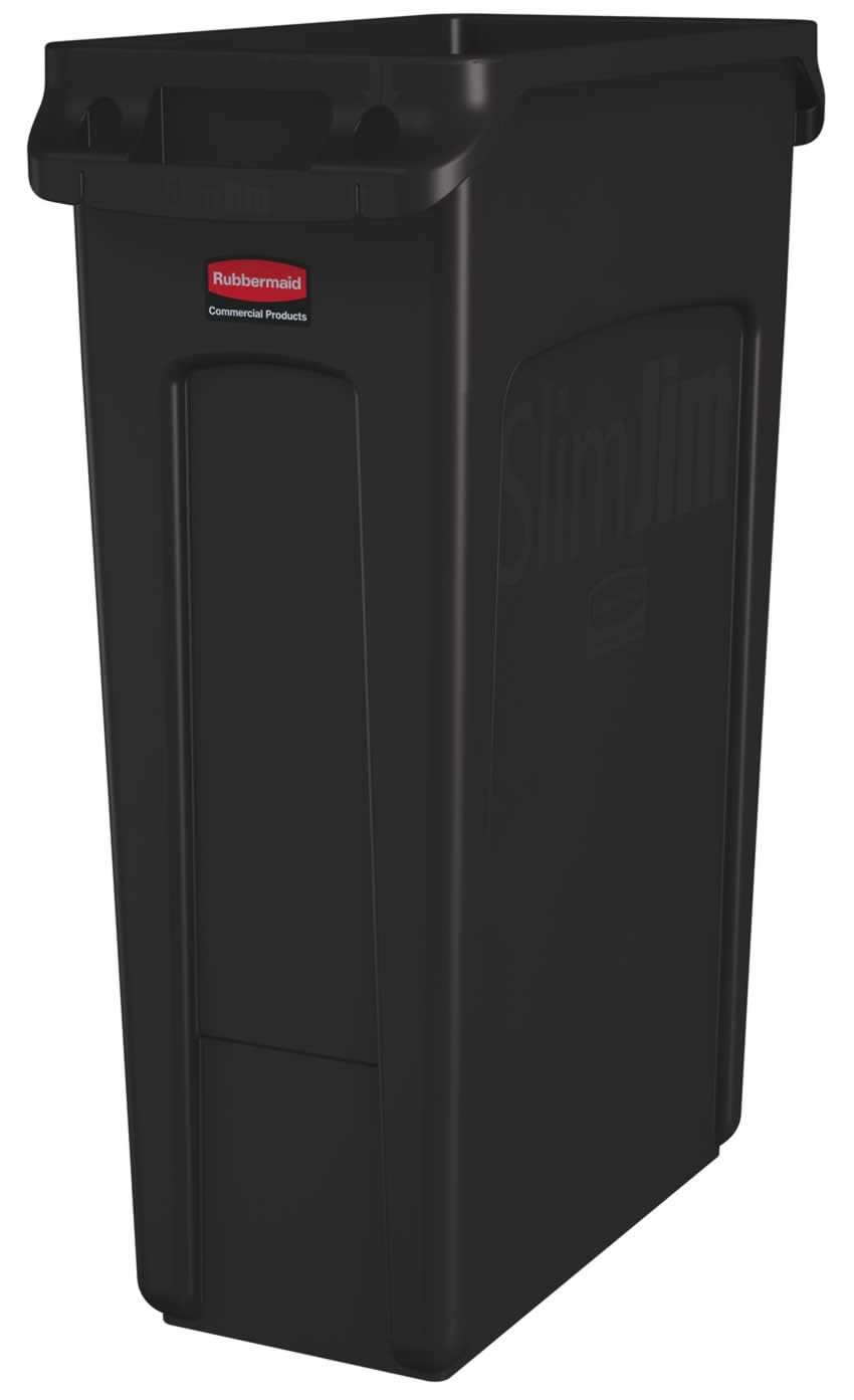 Rubbermaid Commercial Products SLIM JIM 23 GallonVented Trash Can , Brown