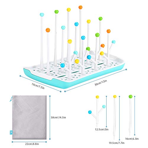 Baby Bottle Drying Rack with Drainer, Termichy Countertop Bottle Holder for Baby and Toddler