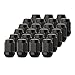 DPAccessories 23 Black 1/2-20 Closed End Bulge Acorn Lug Nuts - Cone Seat - 3/4