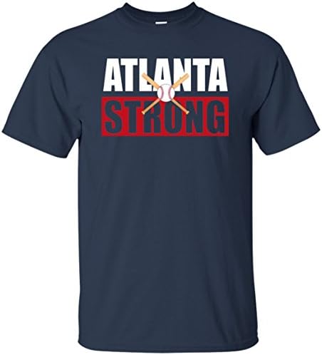Radical Apparel Navy Atlanta Baseball Shirt Atlanta Strong Tshirt Bats Crossed