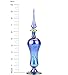 NileCart 9 in. Egyptian Perfume Bottle large size blue handmade in Egypt For your perfume, essential oils, Egyptian decoration or party table centerpiece