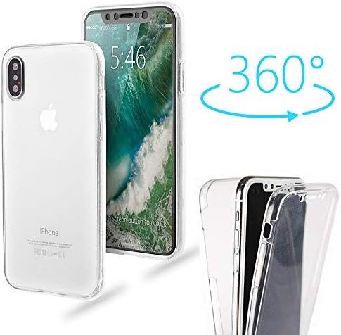 for iPhone XR Case,AMASELL 360 Coverage Full Body Protective Shell Shockproof Front and Back Clear Crystal Soft Silicone Rubber Case Cover Compatible Apple iPhone XR (6.1 Inch)