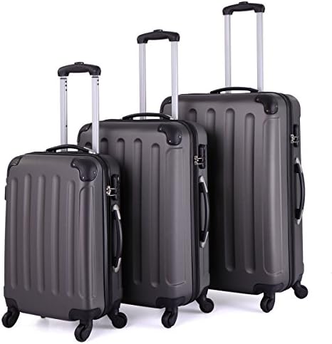 luggage hardside 3 Pcs Luggage Travel Set Bag ABS+PC Trolley Suitcase Wine luggage set