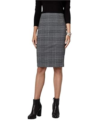 LE CHÂTEAU Glen Check Ponte Pencil Skirt