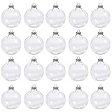 20pcs 60mm/2.4'' DIY Fillable Clear Plastic
