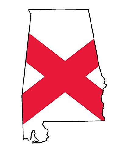 Alabama State (Q3) Flag Vinyl Decal Sticker Car/Truck Laptop/Netbook Window