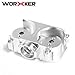 Yamix Worker Aluminum Alloy Modified Flat Flywheel Cage Set for nerf n-strike elite stryfe/rapidstrike CS-18 - Silver