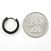 Pair Stainless Steel Hoop Huggy Men Earrings Brush Black 16mm