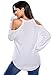 Dokotoo Womens Ladies Winter Fall Cold Open Shoulder Loose Soft Knitted Sweater Under 20 Pullover Top Blouse Large White