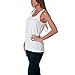 Sofra Women's Loose Fit Tank Top Relaxed Flowy White Large